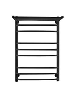 Полотенцесушитель водяной Indigo Brace LBCW100-50PBR с полкой 100x50 см чёрный муар